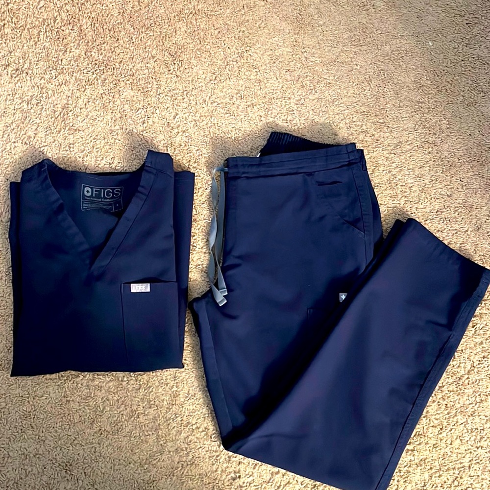 Figs Scrub Set Navy Blue